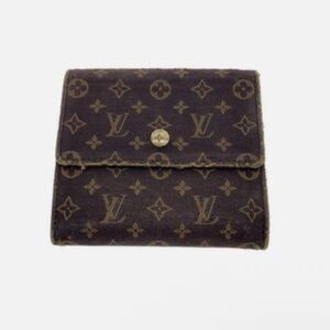 LOUIS VUITTON Monogram Mini Lin Portefeuille Elise W Hook Wallet